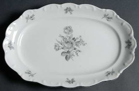 Dawn Rose 12" Oval Serving Platter