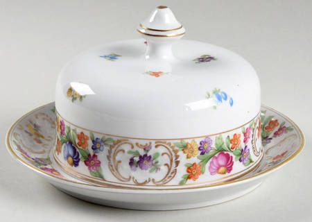 Dresdner Art (Smooth) Round Covered Butter