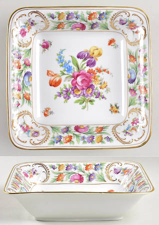 Dresdener Dresdner Art (Smooth) 9" Square Vegetable Bowl