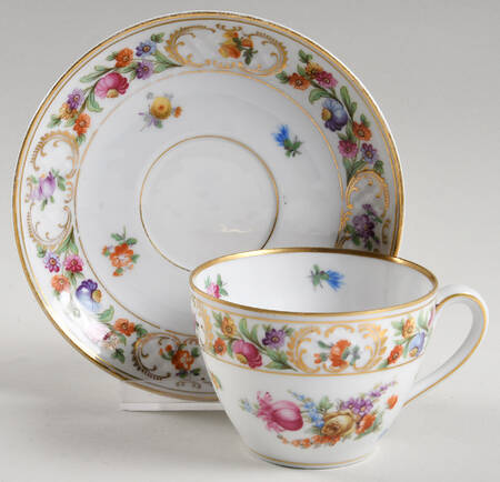 Dresdener Dresdner Art (Smooth) Flat Cup & Saucer Set