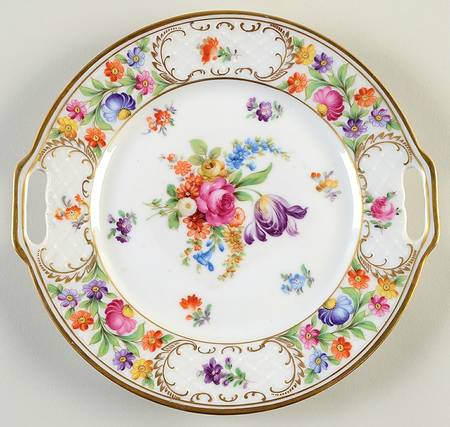Dresdner Art (Smooth) Handled Cake Plate