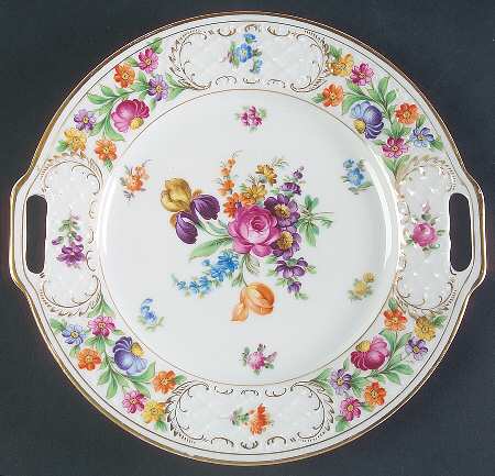 Dresdner Art (Smooth) Handled Cake Plate