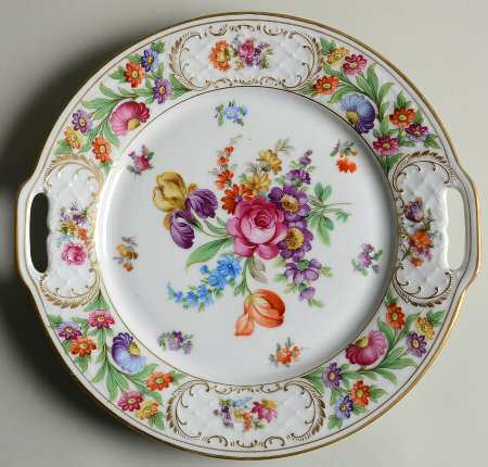 Dresdener Dresdner Art (Smooth) Handled Cake Plate