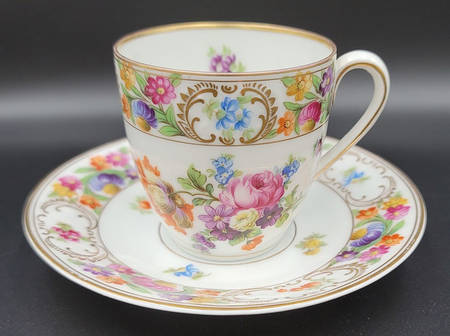 Dresdner Art (Smooth) Flat Demitasse Cup & Saucer Set
