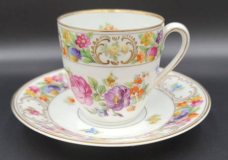 Dresdner Art (Smooth) Flat Demitasse Cup & Saucer Set