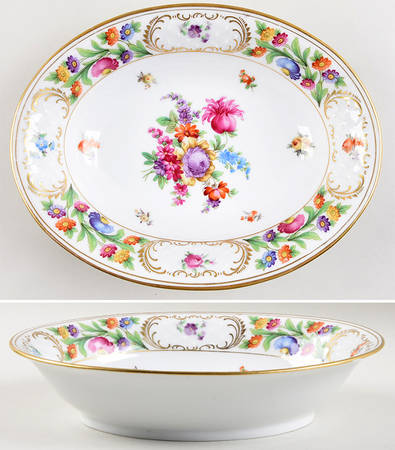 Dresdner Art (Smooth) 9" Oval Vegetable Bowl by Schumann - Bavaria