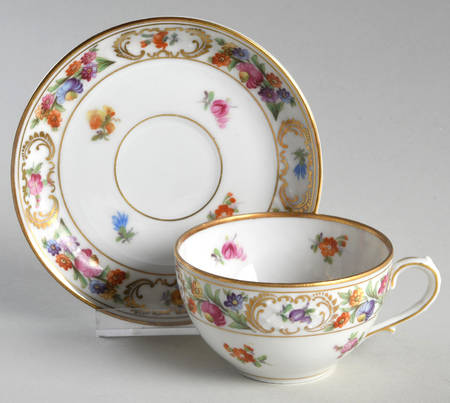 Dresdner Art (Smooth) Flat Demitasse Cup & Saucer Set by Schumann - Bavaria