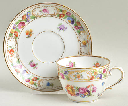 Dresdner Art (Smooth) Flat Demitasse Cup & Saucer Set
