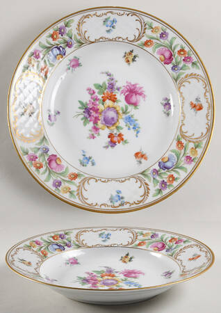 Dresdner Art (Smooth) Large Rim Soup Bowl by Schumann - Bavaria