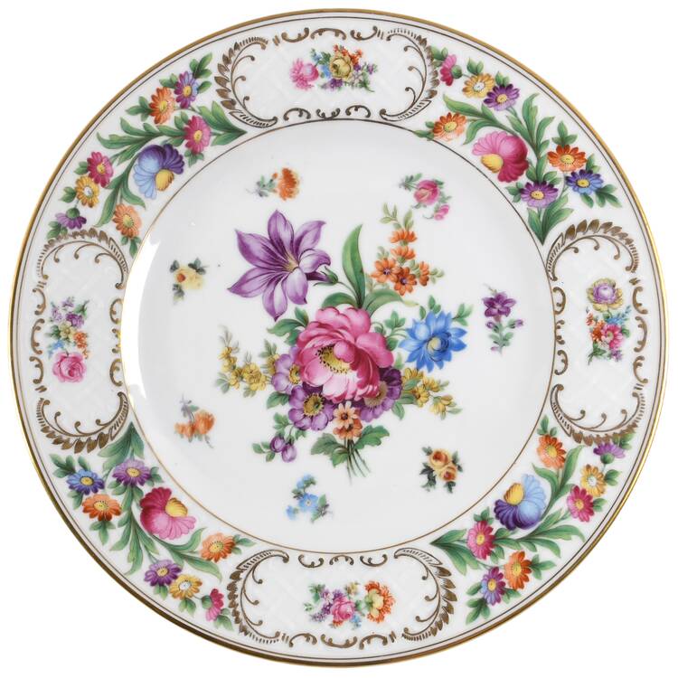 Dresdner Art (Smooth) Large Dinner Plate by Schumann - Bavaria