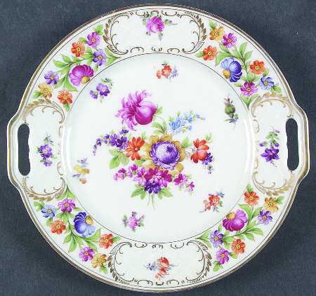 Dresdner Art (Smooth) Handled Cake Plate