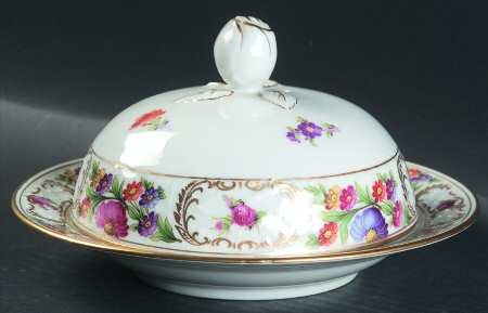 Dresdner Art (Smooth) Round Covered Butter