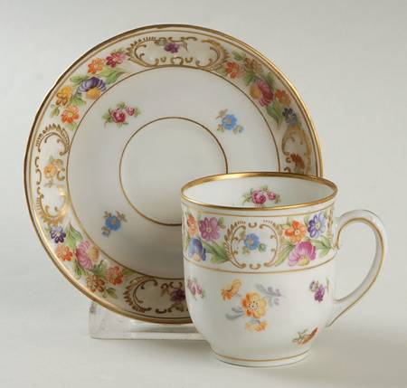 Dresdner Art (Smooth) Flat Demitasse Cup & Saucer Set