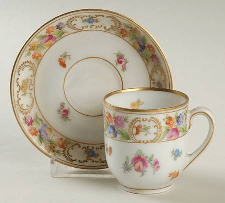 Dresdner Art (Smooth) Flat Demitasse Cup & Saucer Set