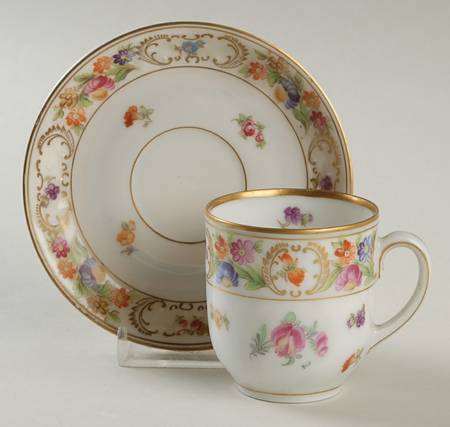 Dresdner Art (Smooth) Flat Demitasse Cup & Saucer Set by Schumann - Bavaria