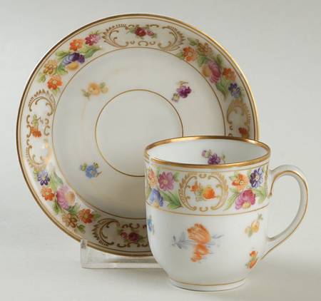 Dresdner Art (Smooth) Flat Demitasse Cup & Saucer Set
