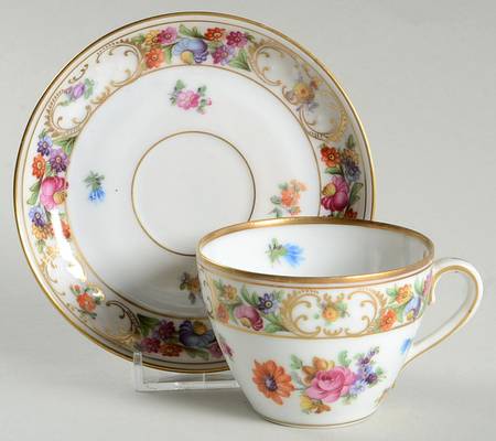Dresdner Art (Smooth) Flat Demitasse Cup & Saucer Set