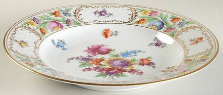 Dresdner Art (Smooth) Large Rim Soup Bowl by Schumann - Bavaria