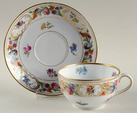 Dresdner Art (Smooth) Flat Cup & Saucer Set by Schumann - Bavaria