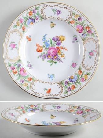 Dresdner Art (Smooth) Large Rim Soup Bowl by Schumann - Bavaria