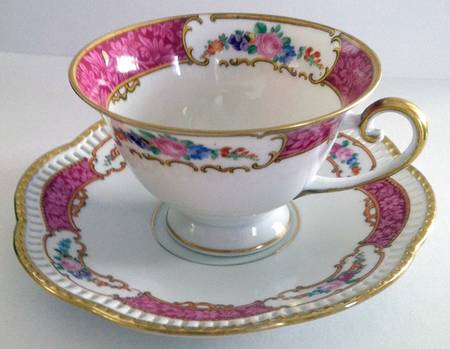 Dresdner Art Footed Cup & Saucer Set