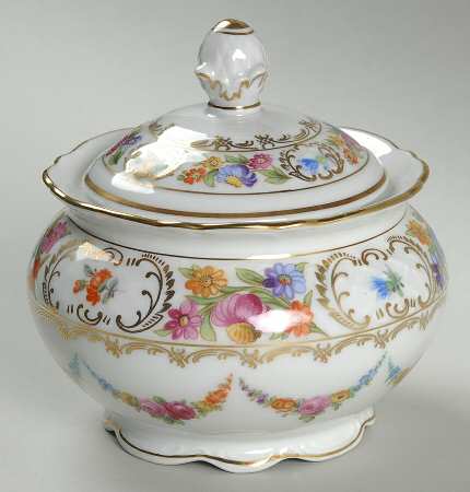 Dresden Garland Sugar Bowl & Lid
