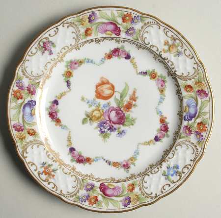 Dresden Garland Salad Plate