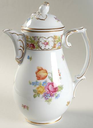 Empress Dresden Flowers Coffee Pot & Lid