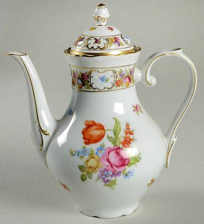 Empress Dresden Flowers Small Coffee Pot & Lid