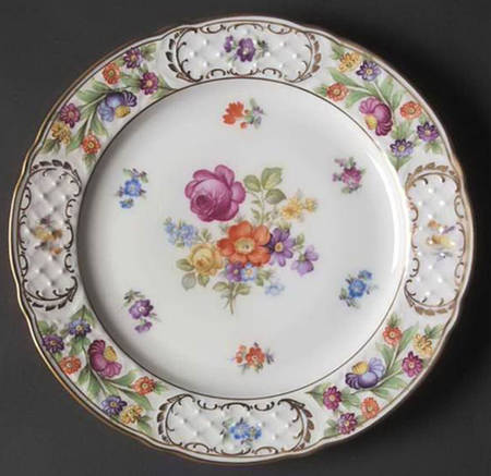 Empress Dresden Flowers Dinner Plate