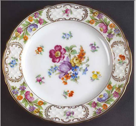 Empress Dresden Flowers Dinner Plate