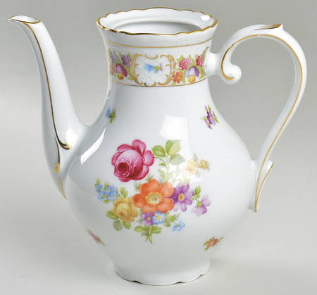 Empress Dresden Flowers Small Coffee Pot No Lid