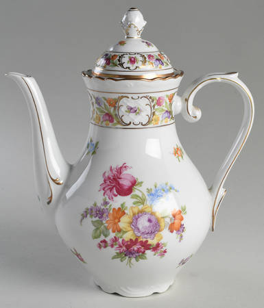 Empress Dresden Flowers Coffee Pot & Lid