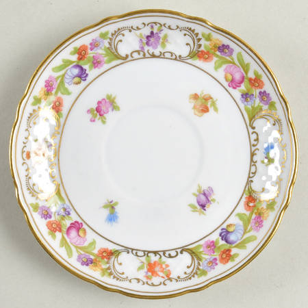 Empress Dresden Flowers Saucer for Flat Cup