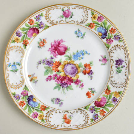 Empress Dresden Flowers Luncheon Plate