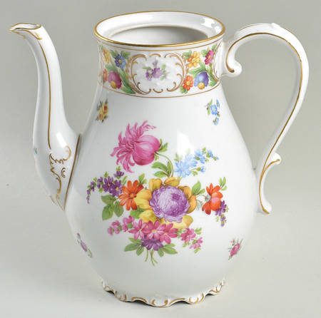 Empress Dresden Flowers Coffee Pot-No Lid