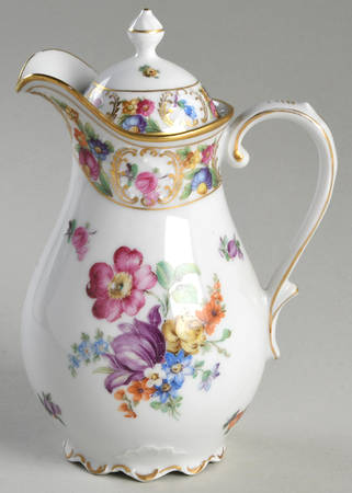 Empress Dresden Flowers Hot Water Jug & Lid