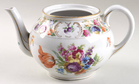 Empress Dresden Flowers Teapot No Lid