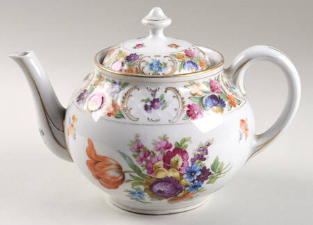 Empress Dresden Flowers Teapot & Lid