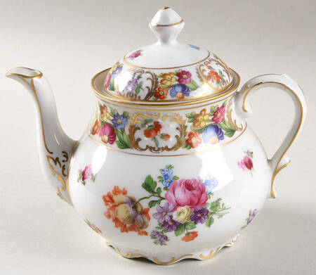 Empress Dresden Flowers Mini Teapot & Lid