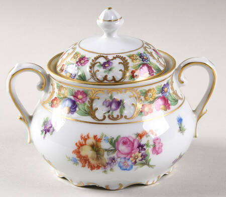 Empress Dresden Flowers Mini Sugar Bowl & Lid