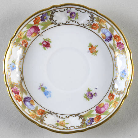 Empress Dresden Flowers Saucer for Flat Demitasse Cup