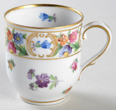 Empress Dresden Flowers Flat Demitasse Cup