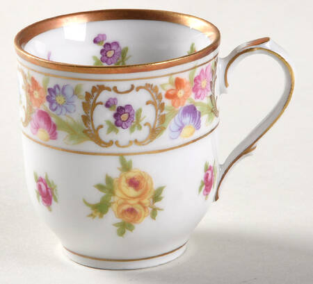 Empress Dresden Flowers Footed Demitasse Cup