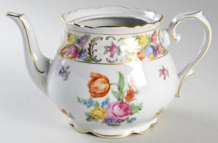 Empress Dresden Flowers Teapot No Lid