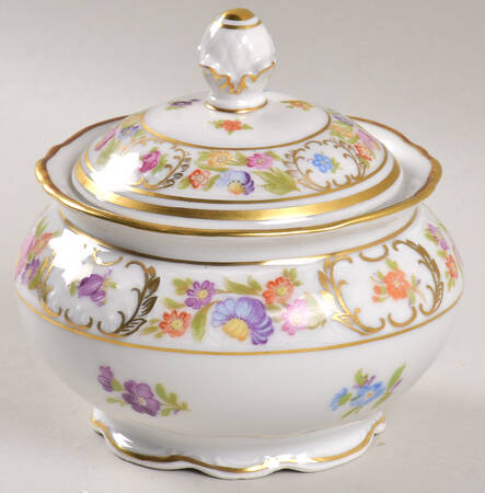Empress Dresden Flowers Sugar Bowl & Lid