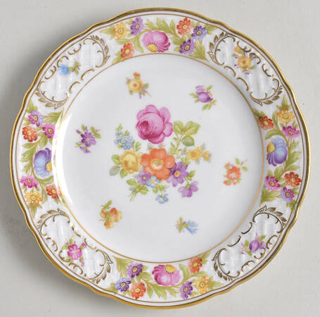 Empress Dresden Flowers Dessert/Pie Plate