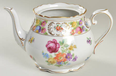 Empress Dresden Flowers Teapot No Lid