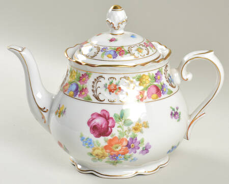 Empress Dresden Flowers Teapot & Lid