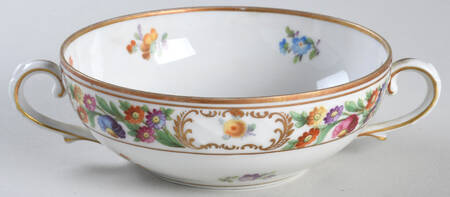 Empress Dresden Flowers Flat Cream Soup Bowl